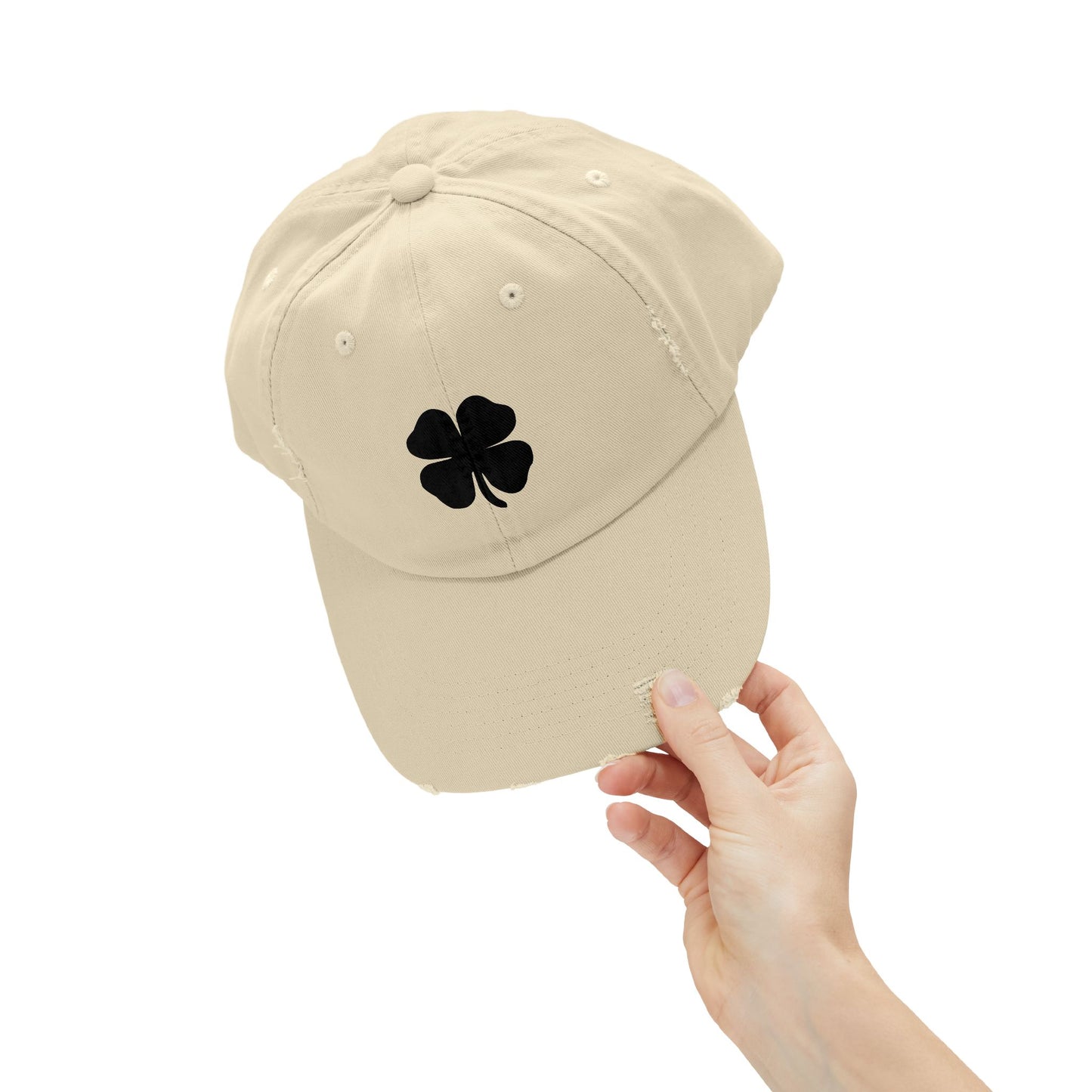 Clover Distressed Ball Cap