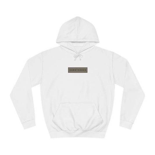 Unbothered White Hooded Sweatshirt