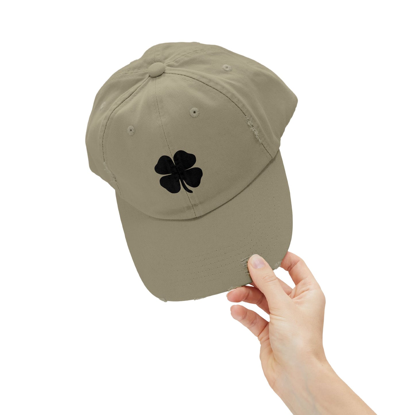 Clover Distressed Ball Cap